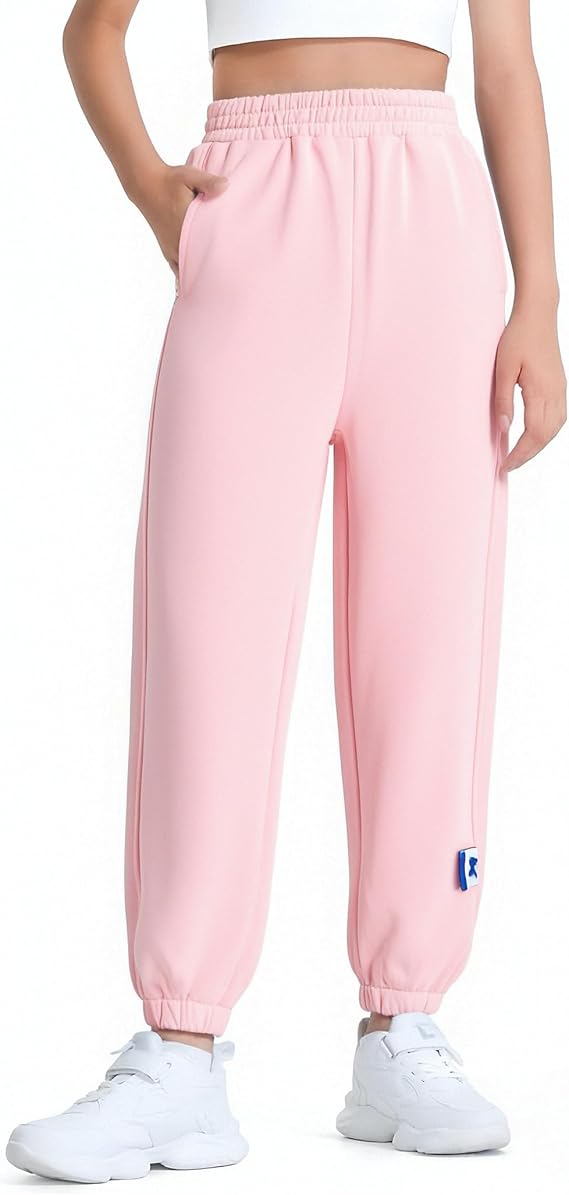 Balabala Kids Jogger Pants with Pockets, Cinched-Cuff Athletic Sweatpants