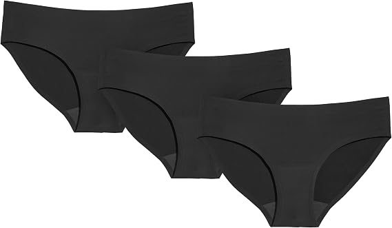 KNIX Women Leakproof Period Underwear No-Show Bikini 3-Pack Heavy Flow Protection, Absorbs 47 Super Tampons