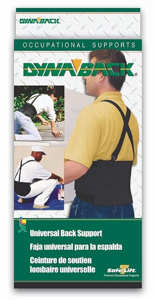 Dyanback Occupational Back Support, Black, Universal Size