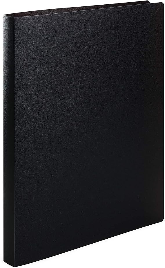 HERMA Ring Binder Translucent in Black, A4, 25 mm Spine, Slim 2-Ring Binder Made of Plastic