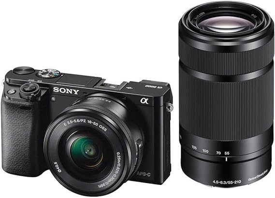 Sony Alpha a6000 Mirrorless Digital Camera with 16-50mm and 55-210mm Power Zoom Lenses by Sony