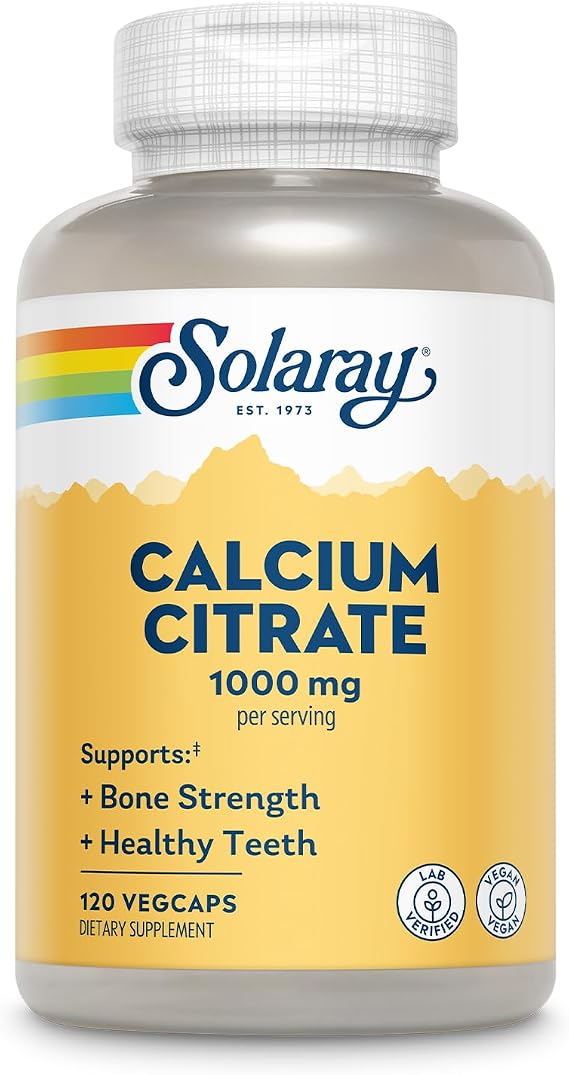 SOLARAY Calcium Citrate 1000 mg, 120 VegCaps