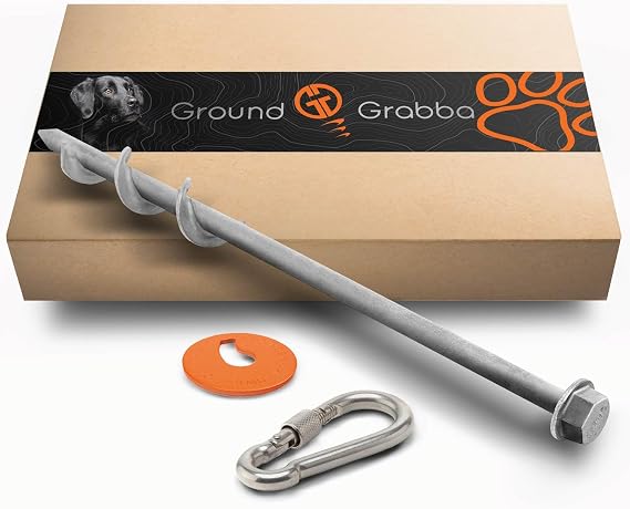 GroundGrabba Dog Run Kit | for Use with Grounded Paws Tie Down Kit