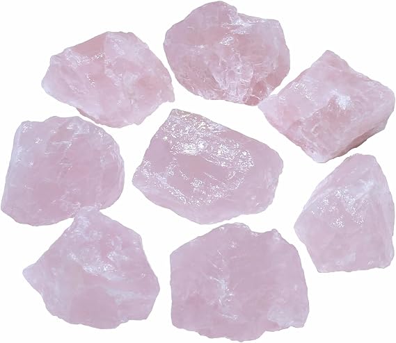 Raw Rose Quartz Crystals Bulk, Real Gemstones and Crystals(1LB)