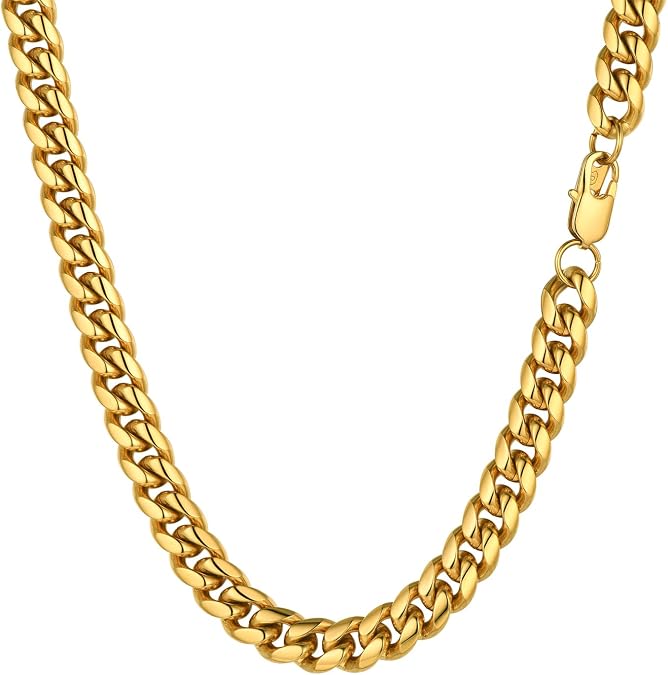 PROSTEEL Miami Cuban Chain Stainless Steel Necklace for Men