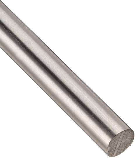 316 Stainless Steel Round Bar, Unpolished (Mill) Finish, Annealed, AMS 5648, 0.125" Diameter, 12" Length, OnlineMetals