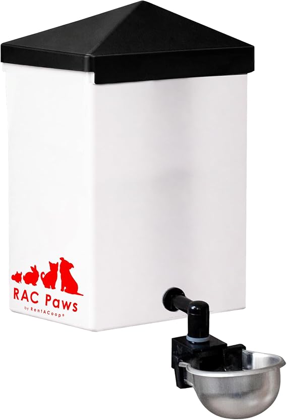 RentACoop 64oz Small Animal Drinker with Auto-Fill Metal Cup
