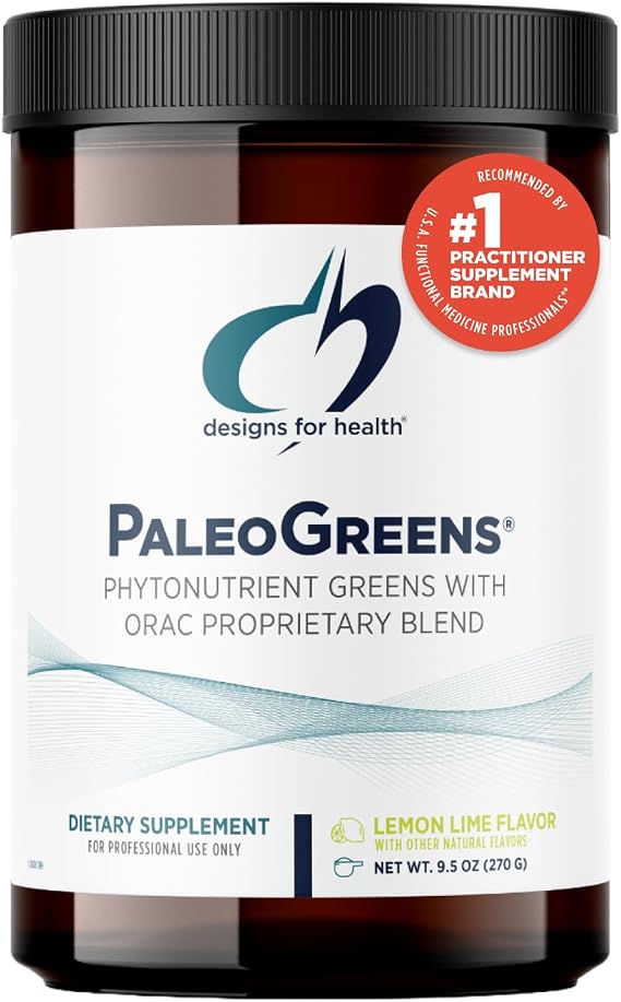 Designs for Health PaleoGreens, Drink Mix, Lemon-Lime Flavor, 30 Servings