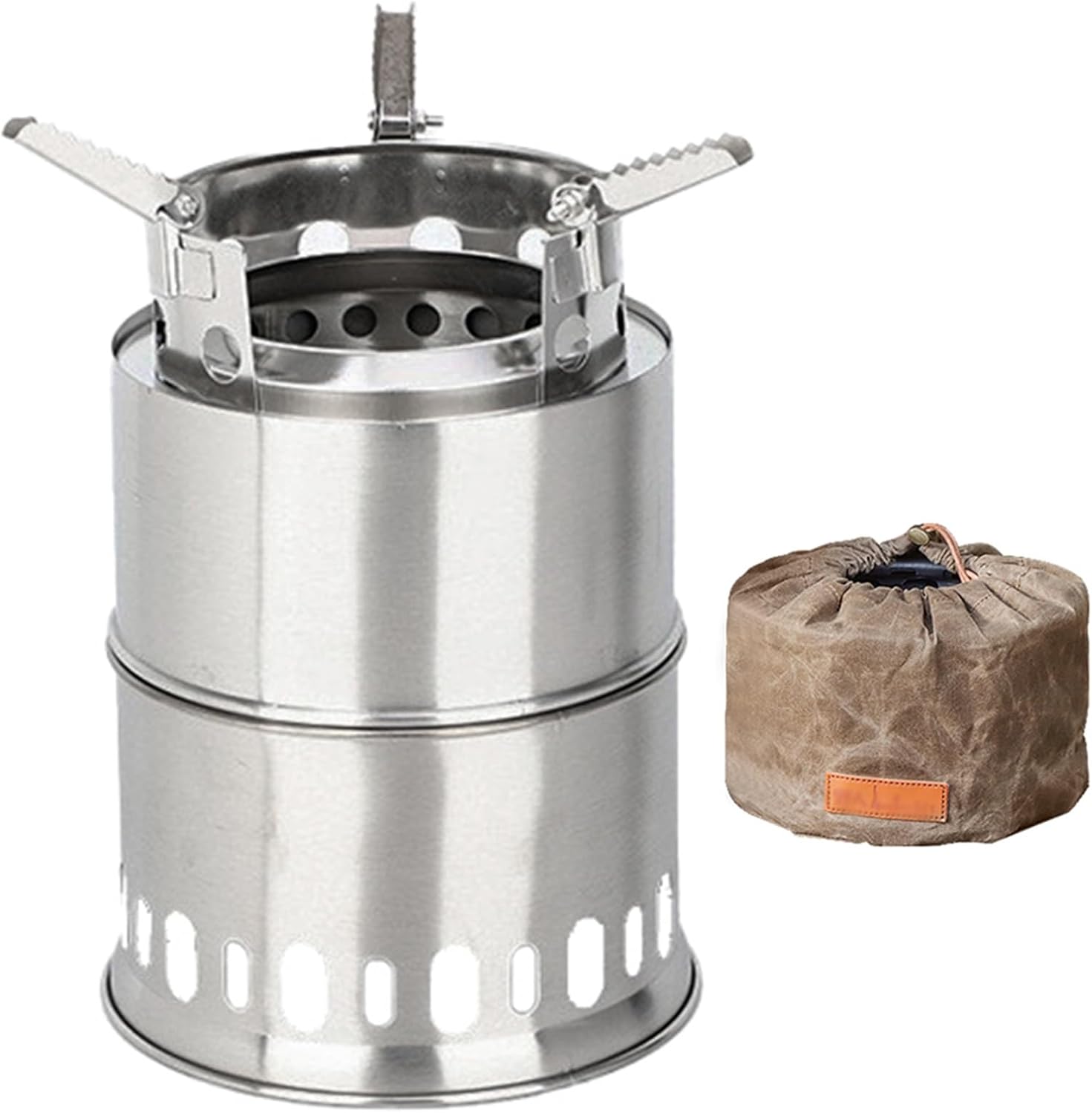 YVYKFZD Outdoor Wood Stove Wood Stove, Removable Camping Wood Stove, Portable Stove Portable Hot Tent Stove with Carry Bag Charcoal Stove Barbecue Stove for Camping, Hiking, Picnic, Barbecue, Backpacking Size: 20.5x13.5cmb