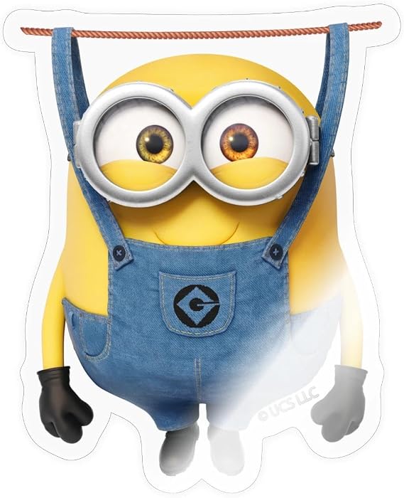Minions Merch Bob Hanging On Clothesline Sticker