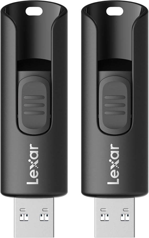 Lexar 128GB 2-Pack Flash Drive A30E USB 3.2 Gen 1, USB Drive up to 100MB/s, Storage Expansion and Backup for PC and Mac Systems