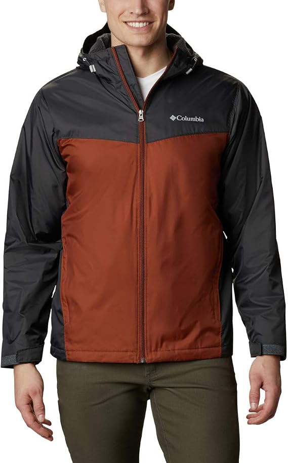 Columbia Mens Glennaker Sherpa Lined Rain Jacket, Waterproof