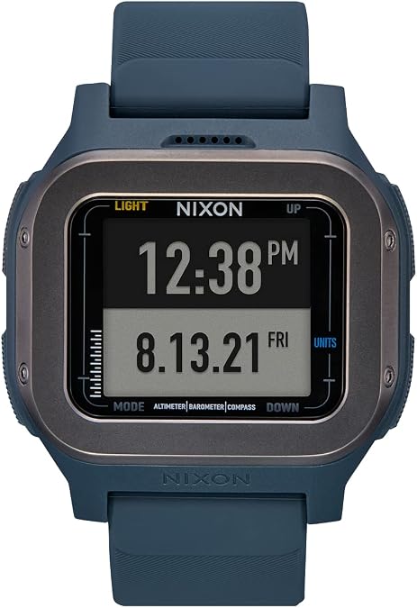 NIXON Regulus Expedition A1324-100M Water Resistant Digital Sport Watch (47.5 mm Watch Face, 24mm PU/Rubber/Silicone Band)