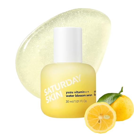 Saturday Skin Yuzu Vitamin C Brightening Serum: Glass Skin Face Care, 30ml