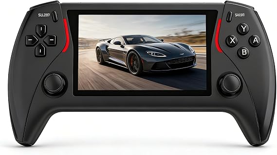 Handheld Video Game Console, 4.3-inch IPS Screen, Black | Portable Retro Gaming Console, Linux System, 64GB, 20+ Emulator, supports HD output