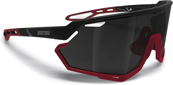 Bertoni Sport Cycling MTB Running Sunglasses for Men Women in TR90 Antifog Wide Lens mod. ALPHA NEW