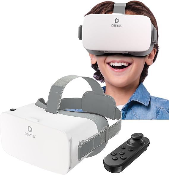 DESTEK V5 VR Headset for Phone & Kids, Fits 5.5 to 7.0 Inch Phones
