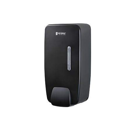 San Jamar Timeless Manual Foam Soap Dispenser, Black, Universal Bulk Soap Compatible, Wall Mount, with Viewing Window
