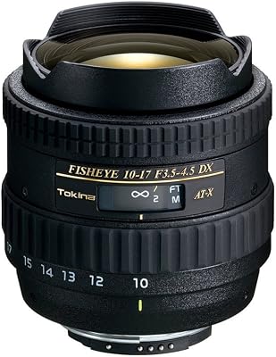 Tokina ATXAF107DXC 10-17mm f3.5-4.5 AF DX Fisheye Lens for Canon, Black