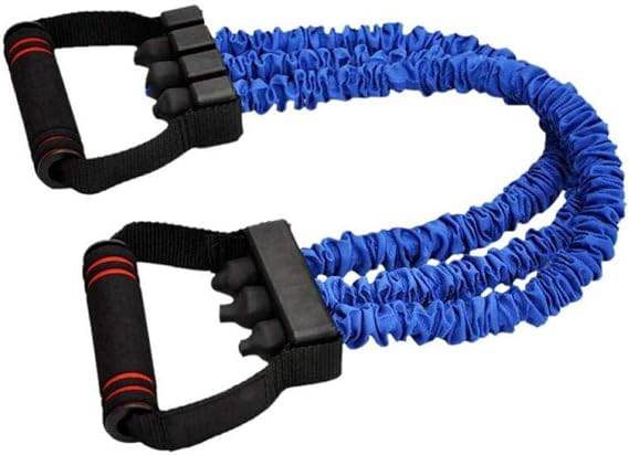 Chest Expander Chest Exerciser for Men - Family Exercise Fitness Equipment Adjustable 5 Spring Rubber Chest Expander Muscle Pull Trainer