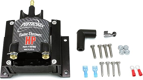 Pertronix 60100 Ignition Coil (Flame-Thrower HP Coil 45,000 Volt E-Core 0.2 ohm), 1 Pack