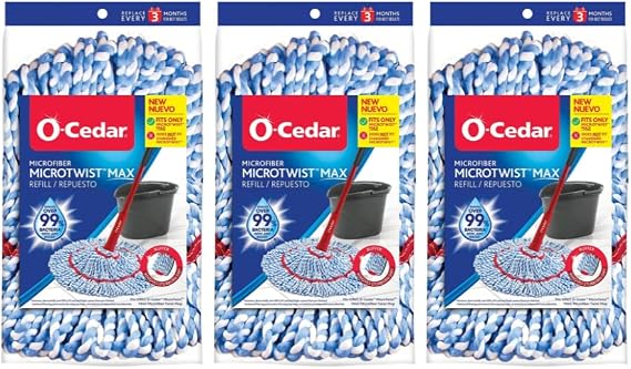 O-Cedar MicroTwist Microfiber Twist Mop Refill (Pack of 3)