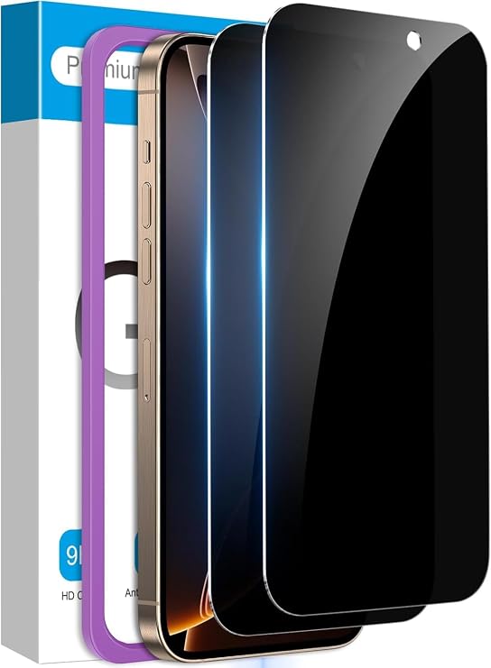 Fotbor Anti-Spy Privacy Screen Protector for iPhone 16 Pro Max