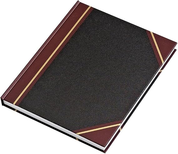 Staples Record Book, Black Hardbound Ledger, 300 Numbered Pages
