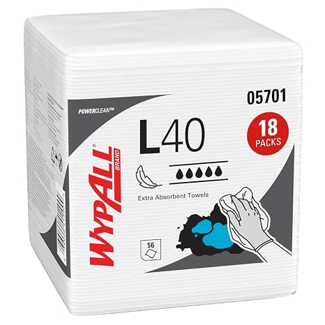 Kimberly-Clark 5701 Professional Wypall L40 1/4 Fold Wipers, Pack of 1008