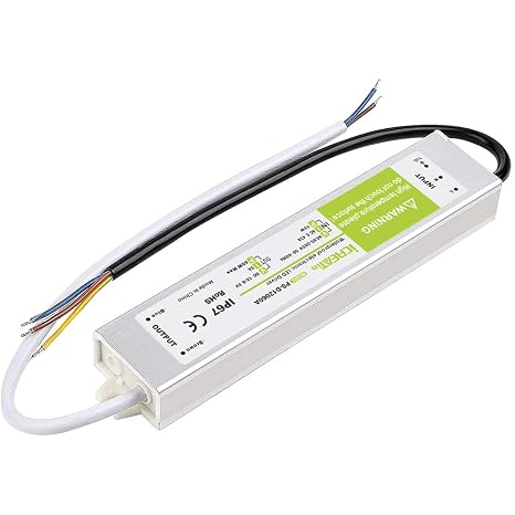 12V60W LED Driver Waterproof IP67 Power Supply Transformer 120 to 12Volt DC for LED Strip Lights