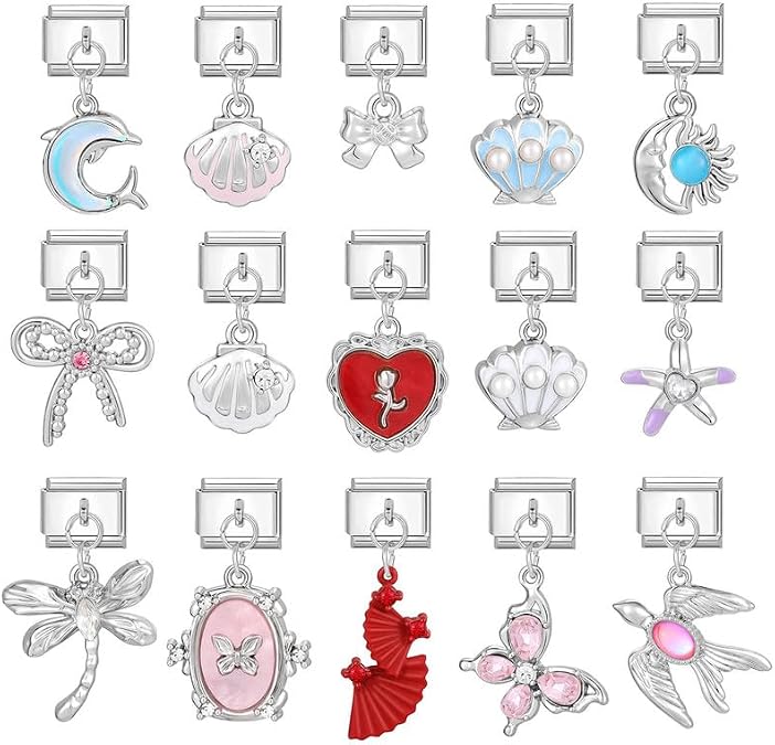 Custom Italian Charm Bracelet Silver Personalized Charms Brascelets 9mm Italian Style Charms Stainless Steel Modular Link for Women Madchen DIY Gift