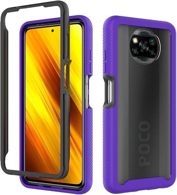 Case for Xiaomi Poco X3 Pro Case Cover,Anti-Fall and Shock-Absorbing Protective Cover Case for Xiaomi Poco X3 MZB07Z2IN M2007J20CI / Poco X3 NFC M2007J20CG Case Purple