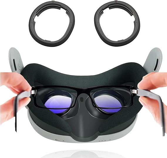 for Meta Quest 3 Accessories-Magnetic Eyeglass Frames, VR Lens Protector Frame for Quest 3 Headset, Anti-Scratches Glass Spacer Protector for Quest 3 Glasses (Only Lens Frame)