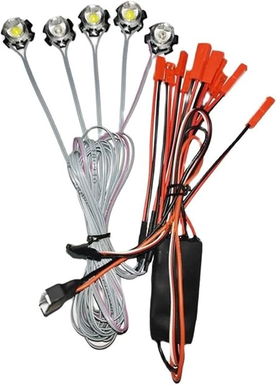 VERBANA RC Model Airplane Strobe Light Flashing Bright Navigation Explosion-Flashing Lamp 2S 3S 4S 5S 6S for JST Lipo Spare Part Kit for RC Aircraft Model Airplane Plane Accessories Part (Color : 2S