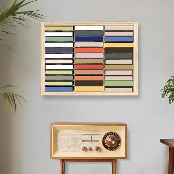 36 Grids Wall Mount Storage Shelf CD DVD Storage Rack Wooden CD Storage Holder