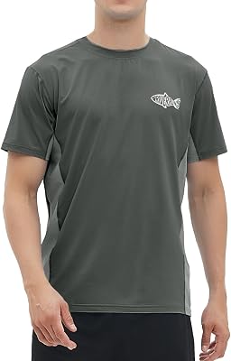 Riverruns Fishing T-Shirt Mens UPF 50 Sun Protection Fishing Shirt Short Sleeve Performance Tee #1006