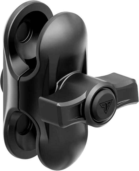 2" Long Metal 20mm Ball and Socket Arm | Tackform DuraLock 20 Series | Dual 20mm Sockets with Optional Anti-Theft Knob | Black
