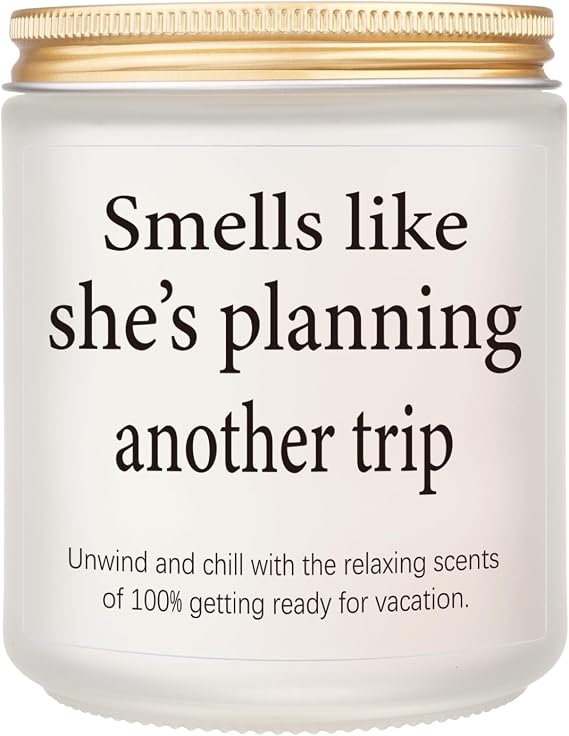 Travel Gifts for Women - Cool Valentines, Retirement, Birthday Gifts for Travelers Women, Travel Planner, Flight Attendant, Gift for Hiking, Traveling, Girls Trip, Wanderlust, Vacation, Candle