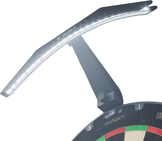 Target Dart Arc Dartboard LED Light - Safely Fits All Dartboards - Easy Assembly - Bright Lighting Illuminates the Entire Board - 3m Cable