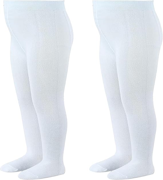 bistyle Baby Girls Tights Thick Leggings Soft | Warm Organic Cotton Stockings Pantyhose | Newborn Infant Toddler 2 Pack