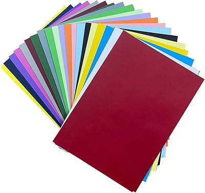 20 Colours, A4 90 gm2, 100 Sheets Thick Coloured Paper Coloured A4 Copier Paper Paper, Coloured Colourful Paper Clay Paper, for DIY Arts Crafts 90 gm2