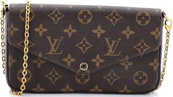 Pre-Loved Felicie Pochette Monogram Canvas, Brown