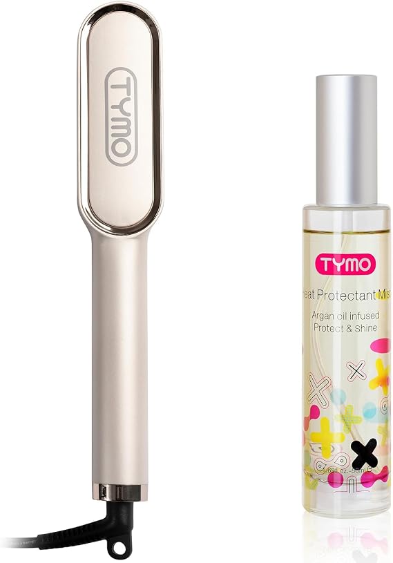 TYMO Heat Protectant Spray + Ring Hair Straightener Brush