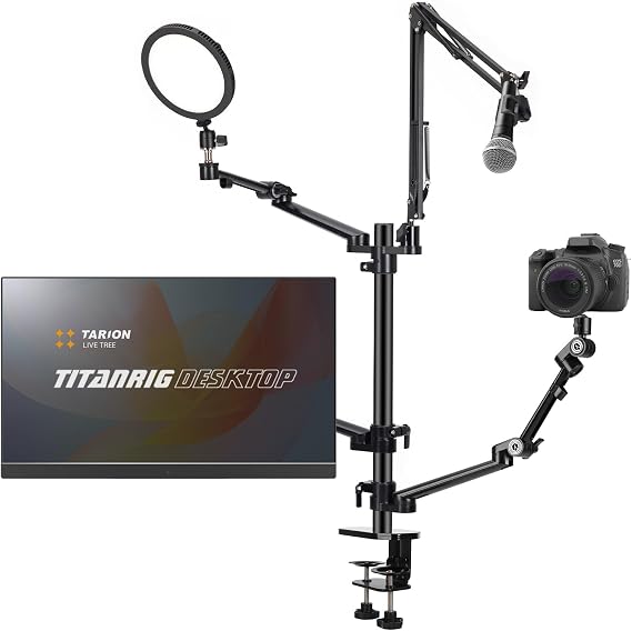 TARION 4-in-1 Desktop Live Stream Stand Arm Set Titanrig Live