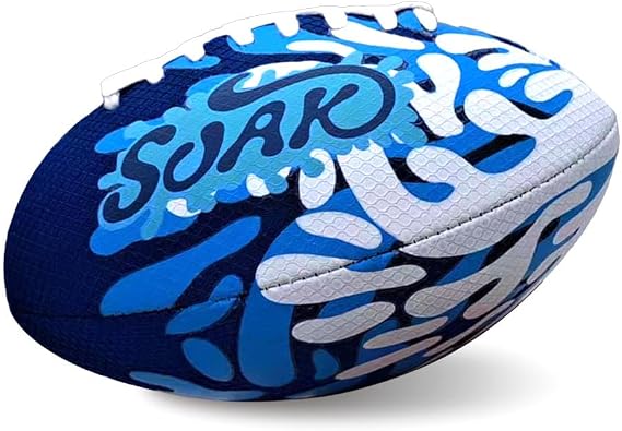 SOAK 9-Inch Water Football Waterproof Foam Ball for Pool, Beach & Lake Games, Kids Ages and Adults, Outdoor Family Toy