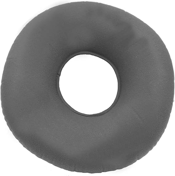 Inflatable Ring Cushion Hemorrhoid Seat Pillow Round Wheelchairs Seat Cushion Ring Pillow Cushion Relieve Coccyx & Tailbone Pain for Home, Car or Office (Gray)