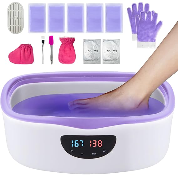 Paraffin Wax Machine for Hand and Feet Treatment - 5000ml Large Capacity Paraffin Wax Warmer with 3.85 lbs Refills, Moisturizing Kit Paraffin Hand Wax Machine with Hand Treatment - 213pcs Set
