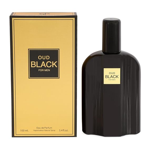 Oud Black Mens Perfume Eau de Parfum Woody Spicy Amber Masculine Fragrance 100ml / 3.4 fl oz