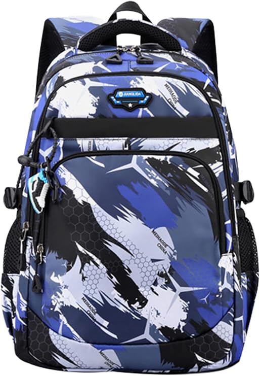 JiaYou Men's Fashion Backpack Lightweight Middle School Teen Boys Laptop Backpack Casual Daypack(Blue,33 Liters)
