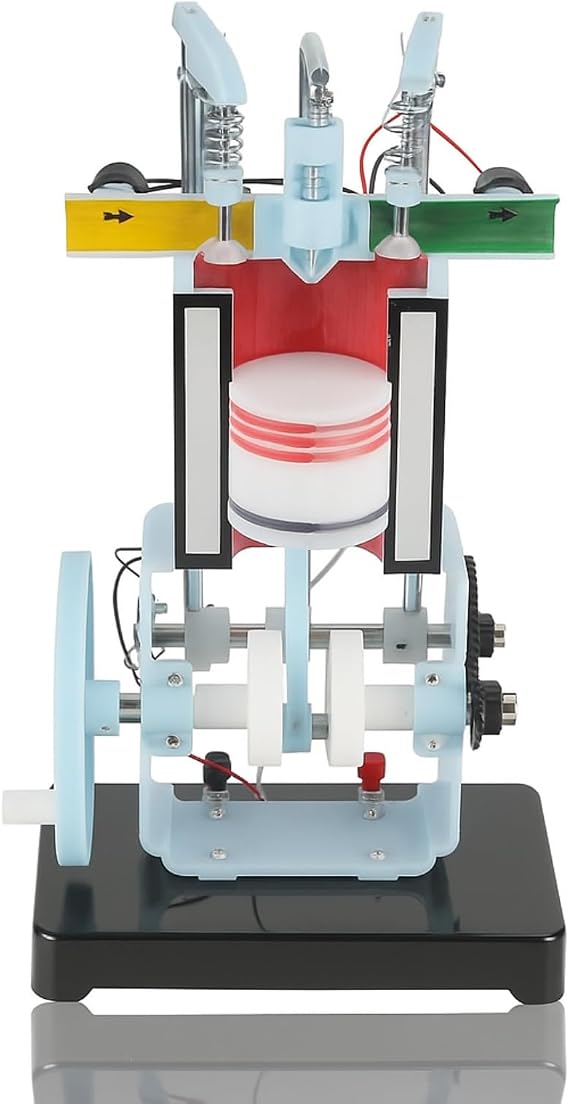 Oumefar 4 Stroke Internal Combustion Engine Model Kit for Physics Mechanics Experiment Teaching